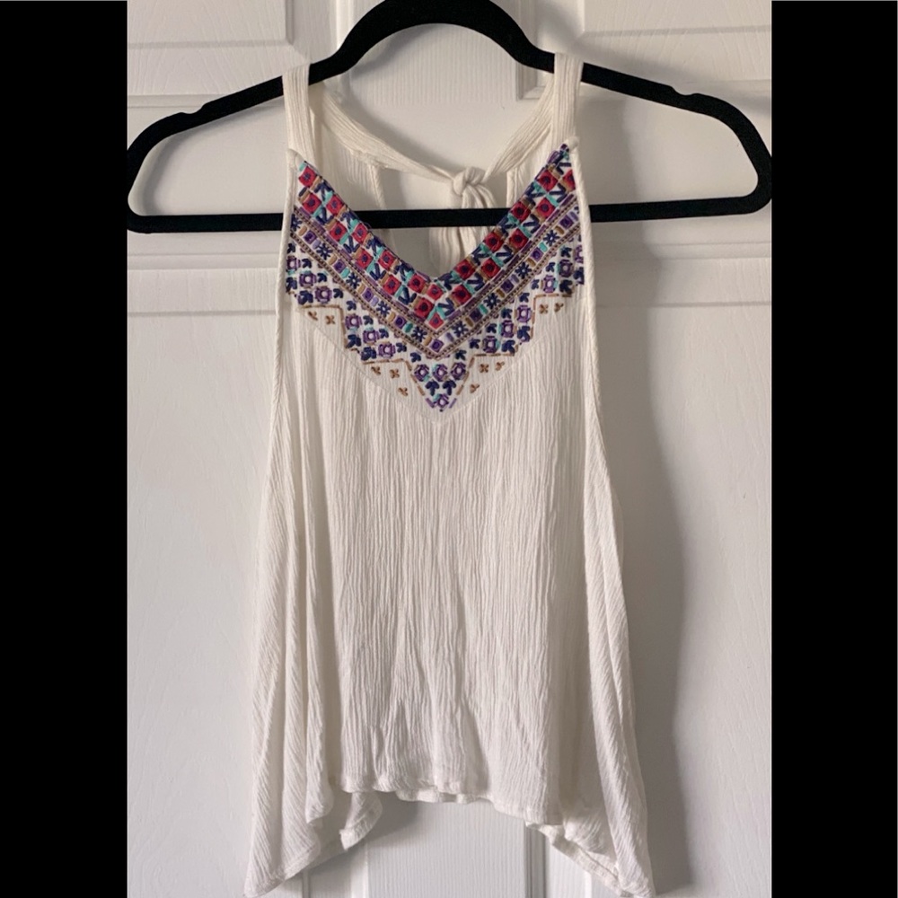 White top with embroidery